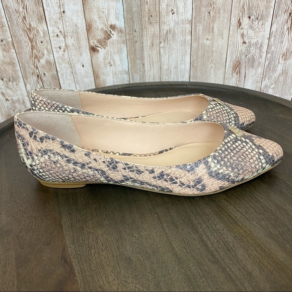 Kate Spade Nylah Snakeskin Pointed Toe Leather Flat Size 6.5 Women - Picture 4 of 13